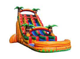 Dual lane Tropical Paradise Waterslide with large pool
