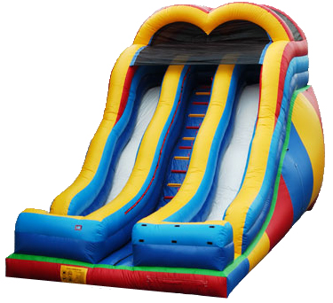 extreme dual lane inflatable slide