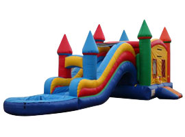 inflatable water slide bounce house combo with pool